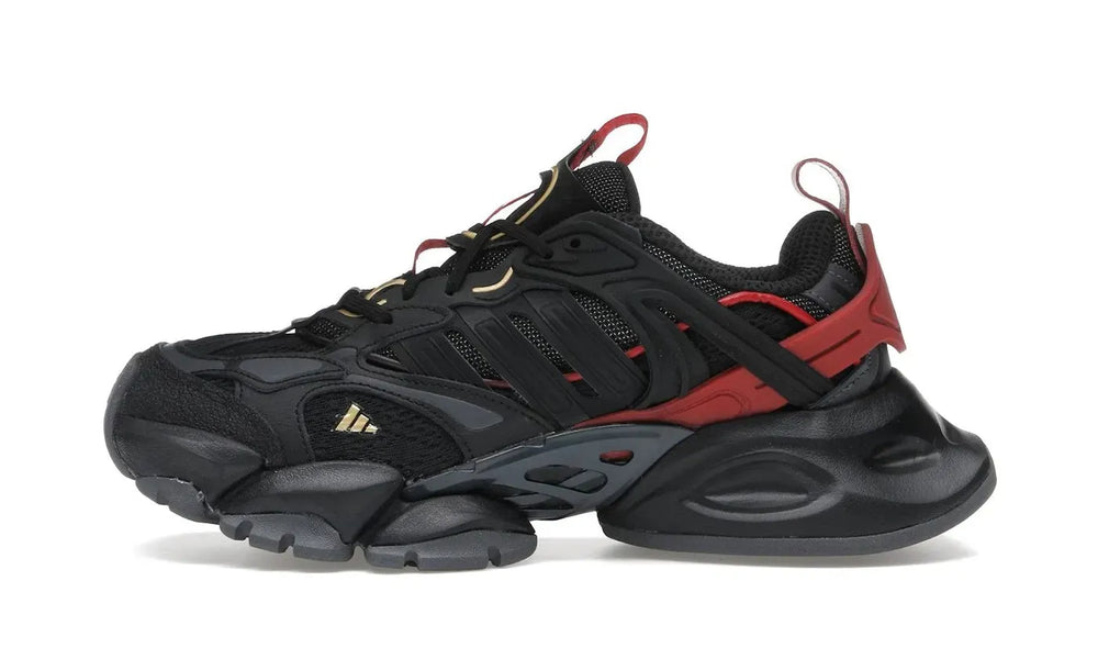 adidas XLG Runner Deluxe Black Gold Metallic Red