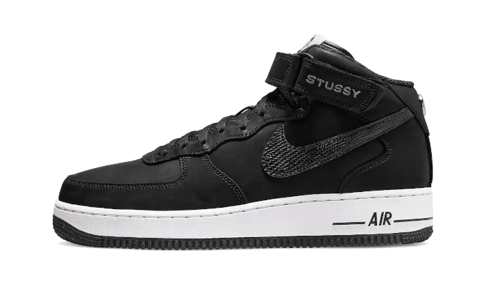 Air Force 1 Mid Stussy All Black - DJ7840-001