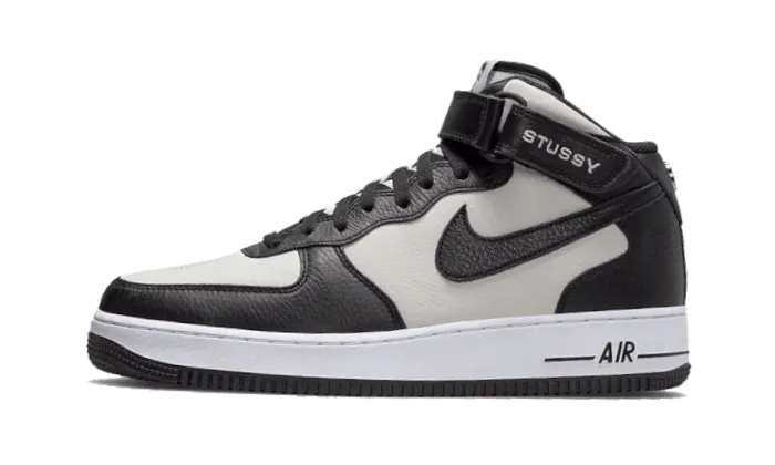 Air Force 1 Mid Stussy Grey Black - DJ7840-002