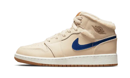 Air Jordan 1 Mid Fleece Pearl White 