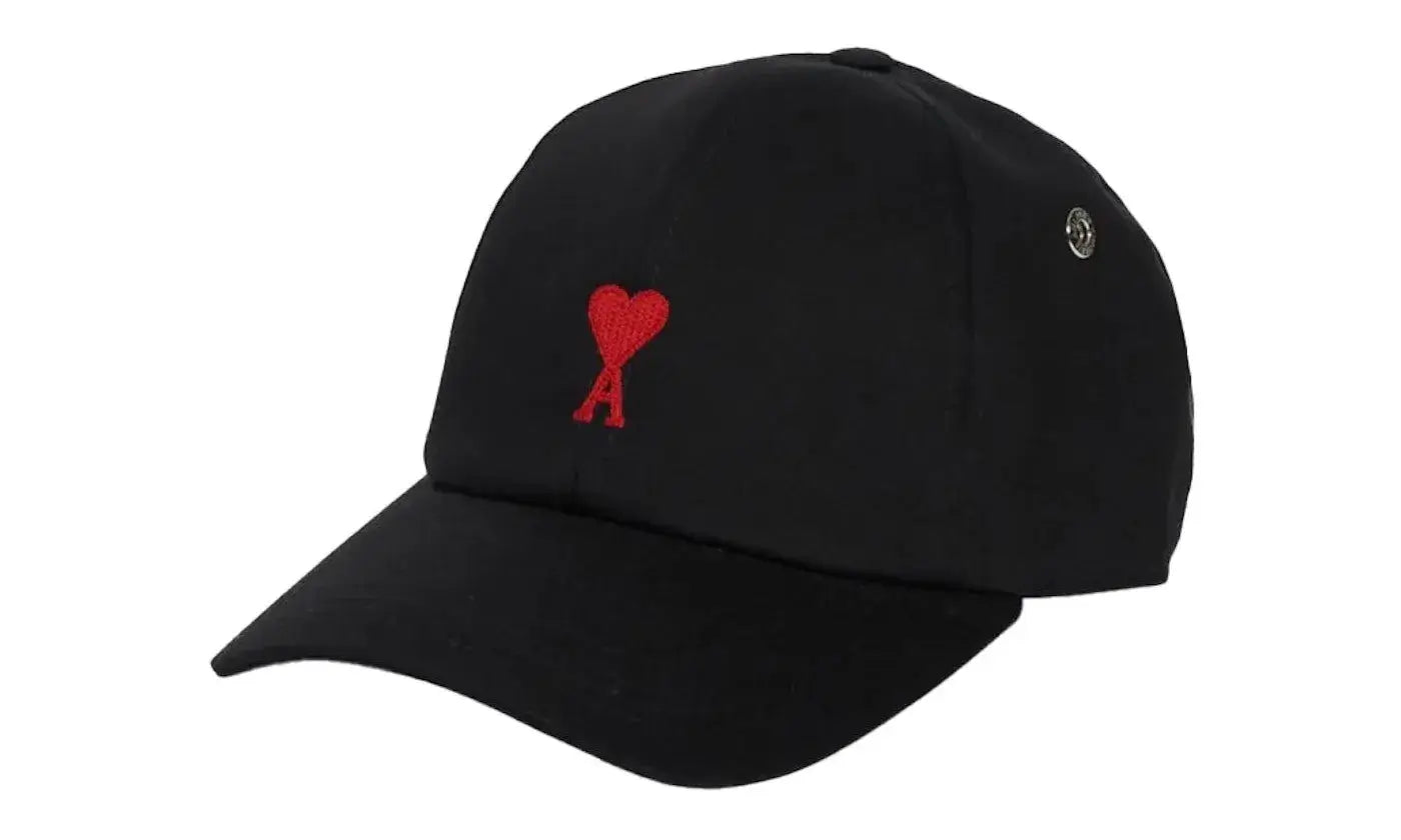 Ami Paris ADC 6 Panel Embroidery Cap Black