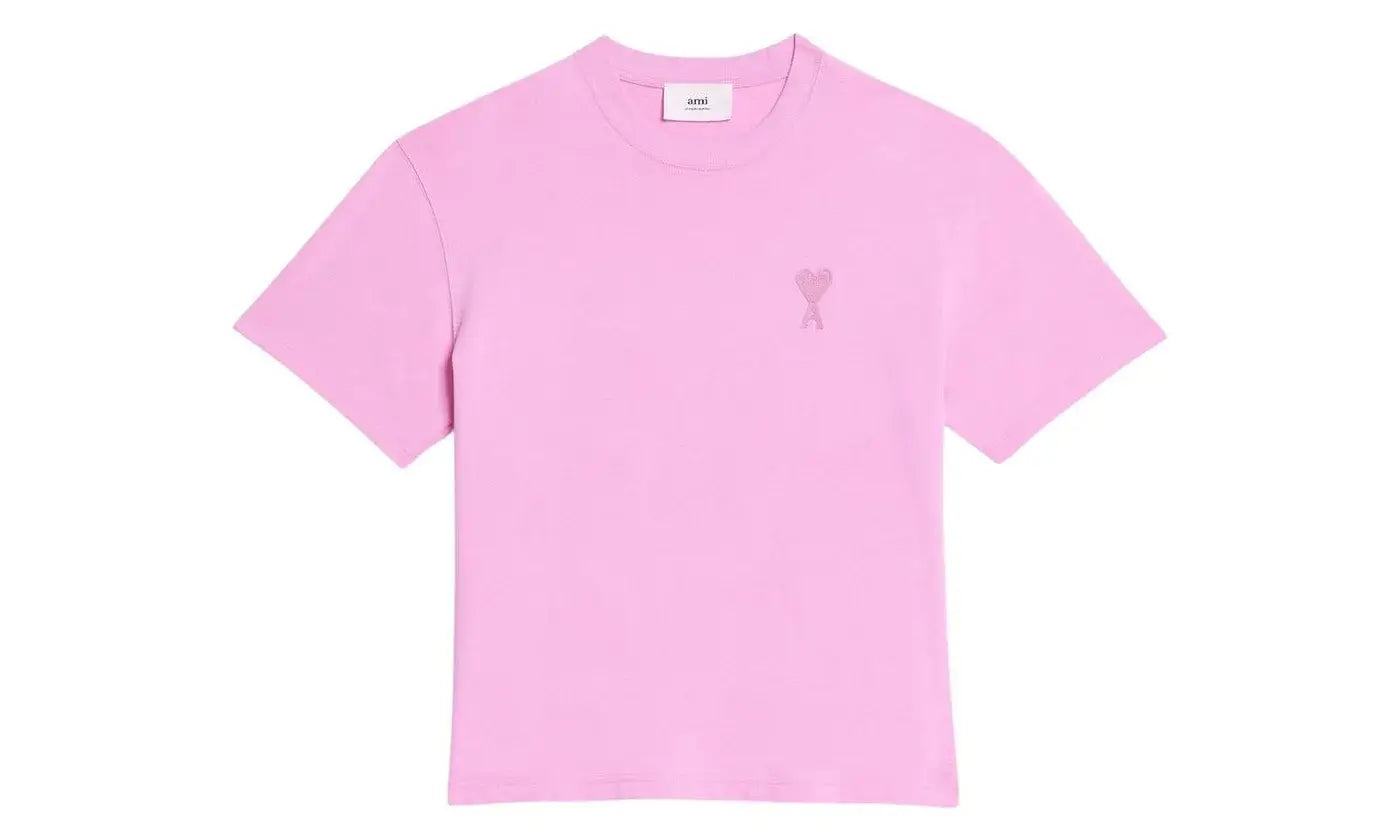 Ami Paris Ami De Coeur Tonal Boxy Fit T-Shirt Candy Pink