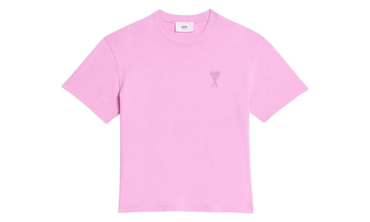 Ami Paris Ami De Coeur Tonal Boxy Fit T-Shirt Candy Pink