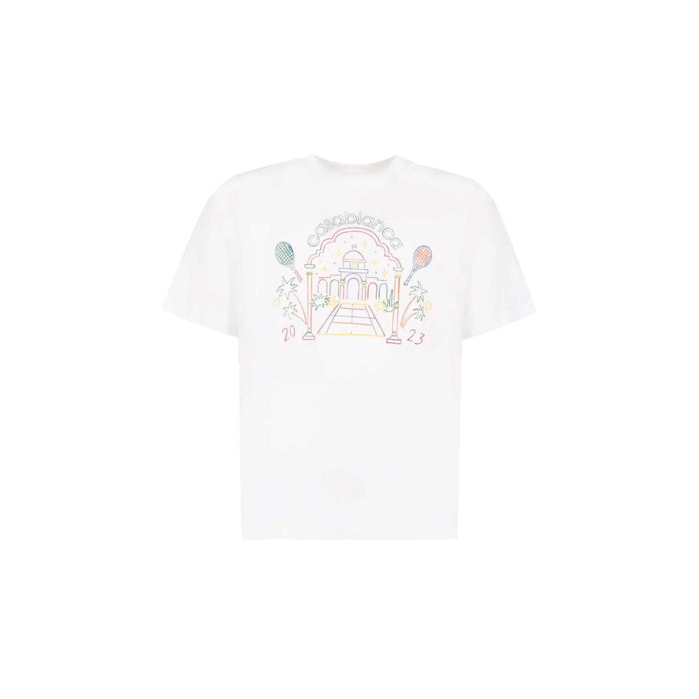 Casablanca Rainbow Crayon Tee White - CAS-RAICR-TEE