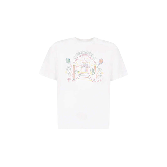 Casablanca Rainbow Crayon Tee White - CAS-RAICR-TEE