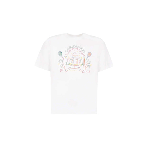 Casablanca Rainbow Crayon Tee White - CAS-RAICR-TEE