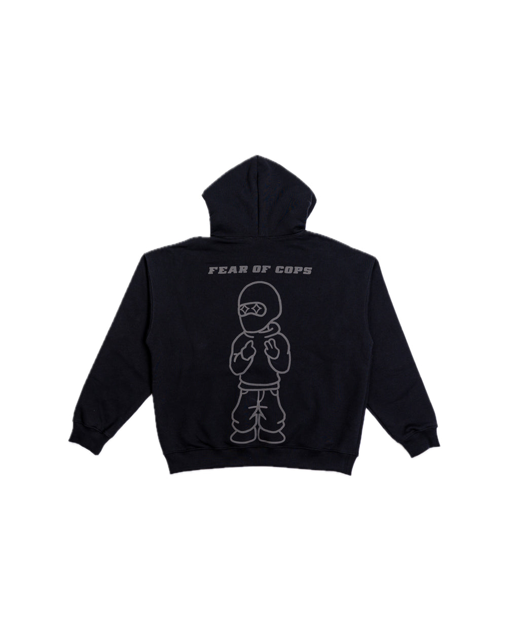 Mizuri Fear Of Cops Hoodie Black - MIZ-BLK-HOD