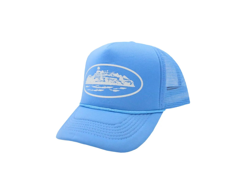 Corteiz Alcatraz Trucker Hat Baby Blue