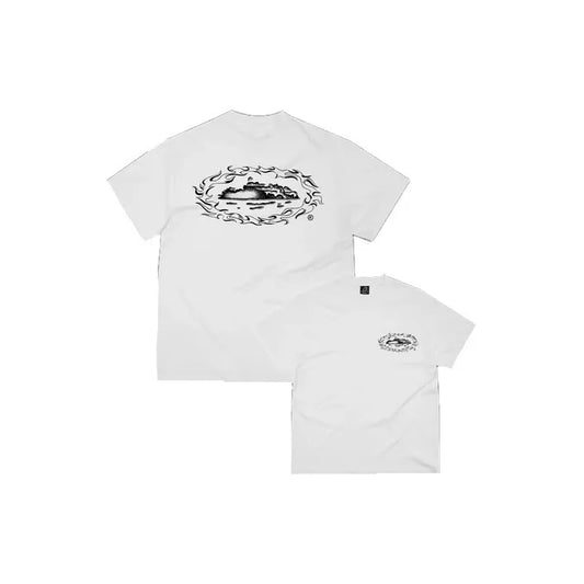 Corteiz Firey Alcatraz Tee White