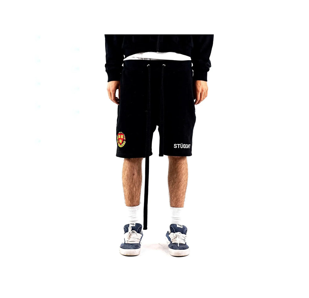 FVCK Oversize Black Embroidered Shorts