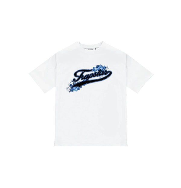 Trapstar Hot Rod Strikeout Tee White/Black/Blue