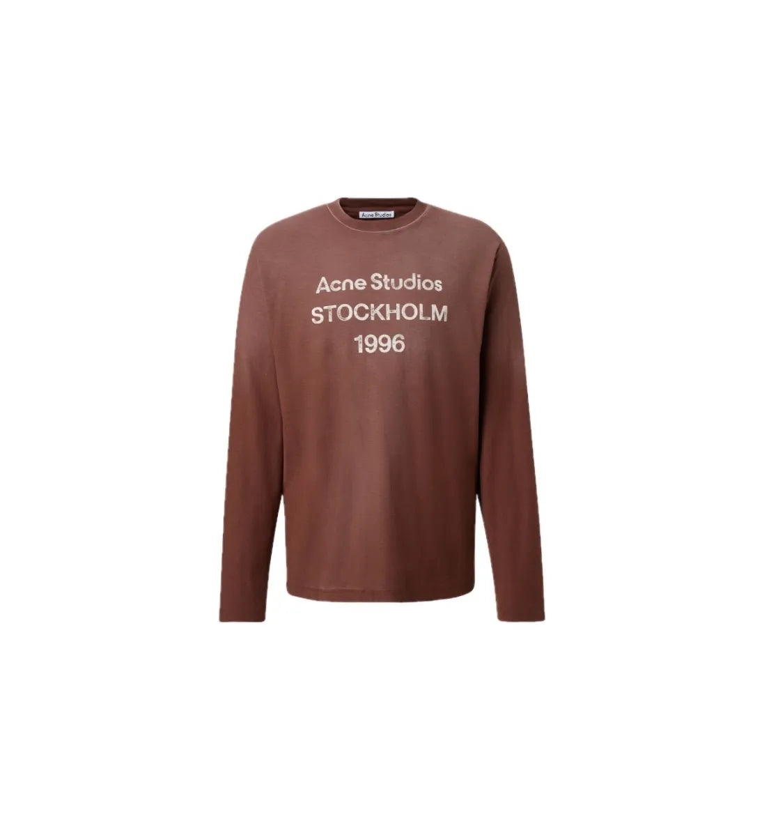 Acne Studios Logo Cotton and Hemp T-shirt Brown