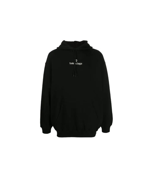 Balenciaga Sponsor Logo Medium Fit Hoodie Black