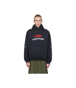 Balenciaga 3B Sports Icon Hoodie Black