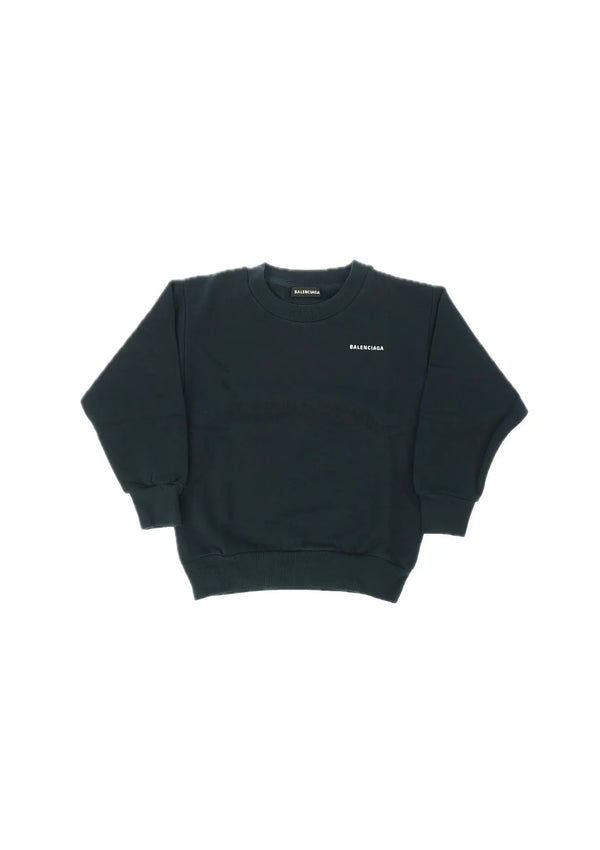 Balenciaga Logo Print Crewneck Black