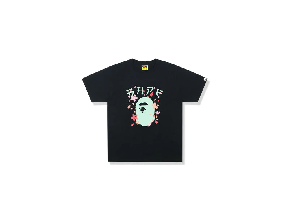 BAPE College Sakura Tee Black