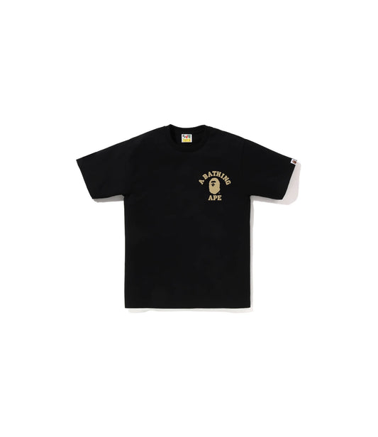 A Bathing Ape Ist Camo College Ats Tee Black - 001TEI301012X-BLK