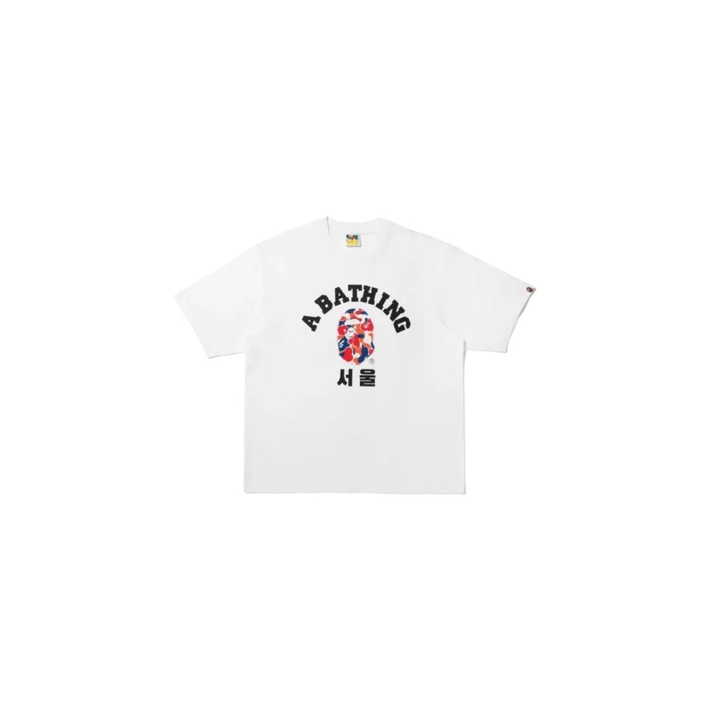 BAPE College Relaxed Fit T-shirt White - Korea Exclusive