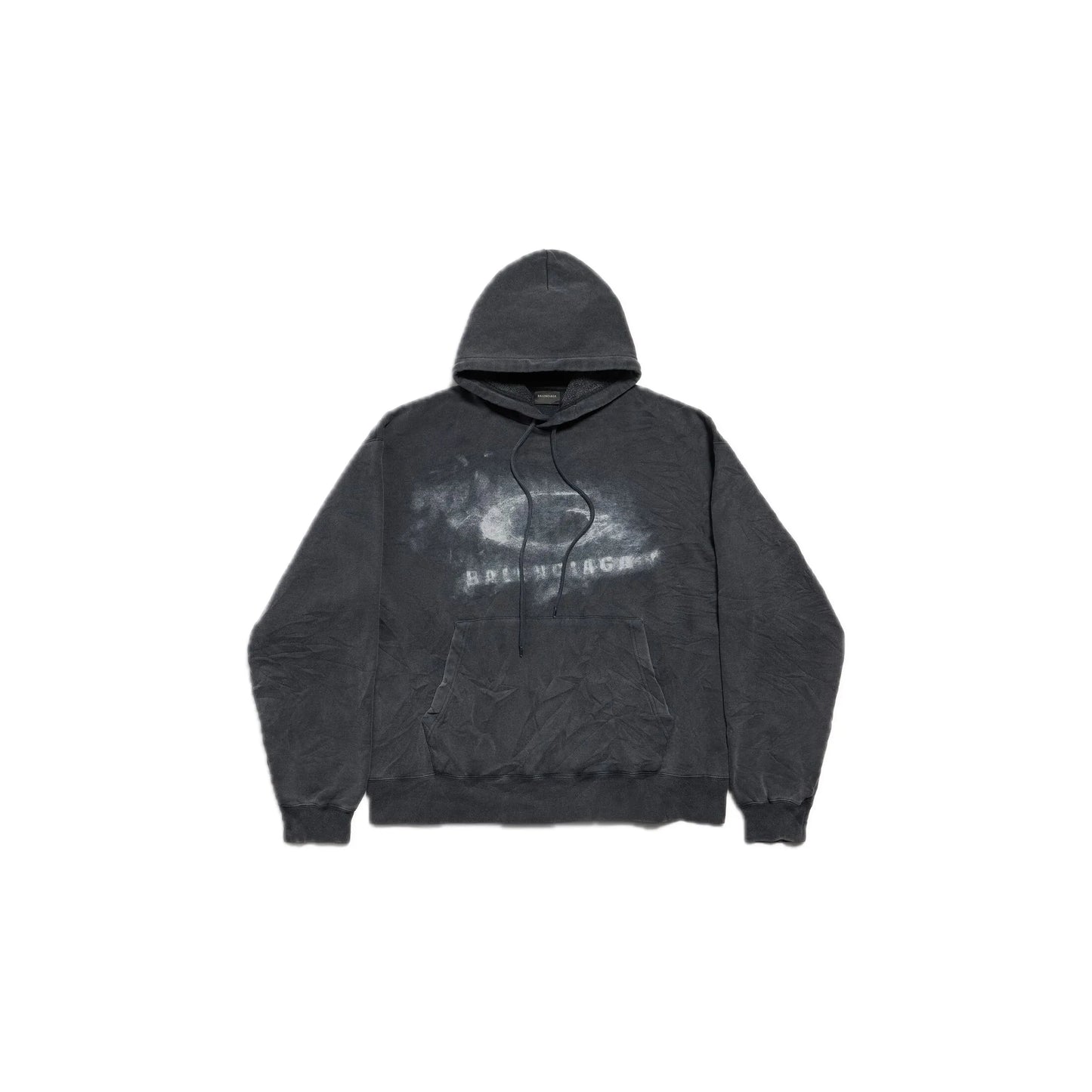 Balenciaga Crayon Loop Oversized Hoodie Washed Black