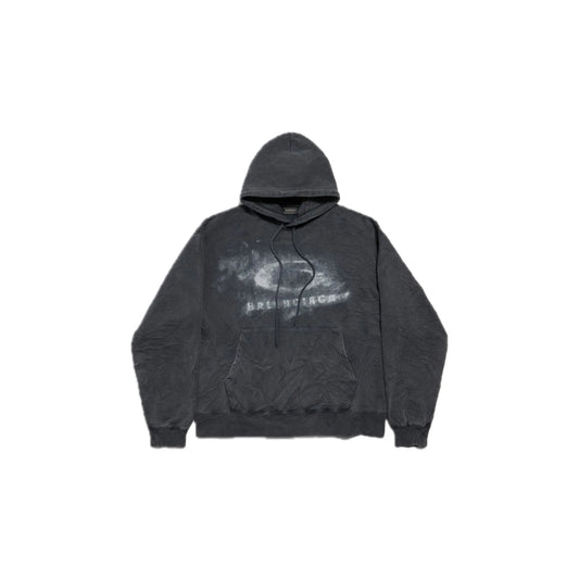 Balenciaga Crayon Loop Oversized Hoodie Washed Black