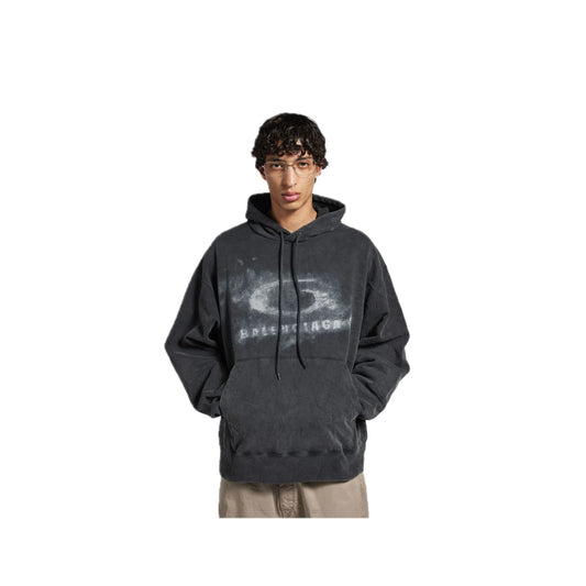 Balenciaga Crayon Loop Oversized Hoodie Washed Black