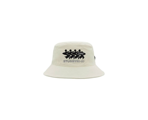 Stussy CDG Canvas Bucket Hat Natural - STUS-SXCCBH-NATURAL