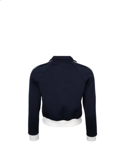 Celine Logo Zip Jacket Navy
