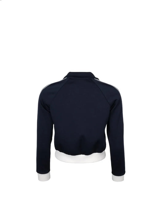 Celine Logo Zip Jacket Navy
