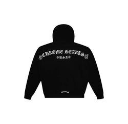 Chrome Hearts T Logo USA Shoulder Zip Hoodie Black