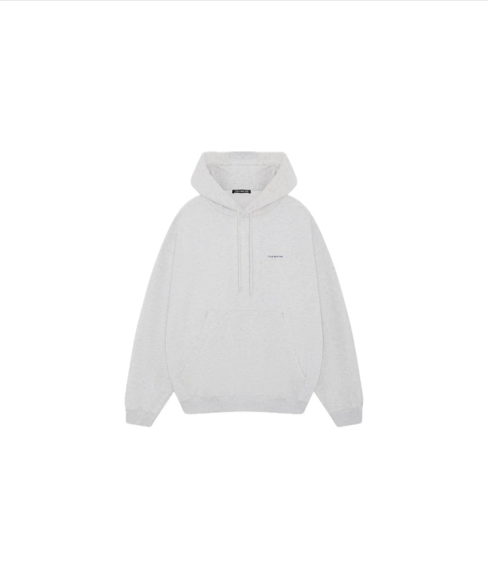 Cole Buxton Mini Logo Hoodie Light Grey Marl