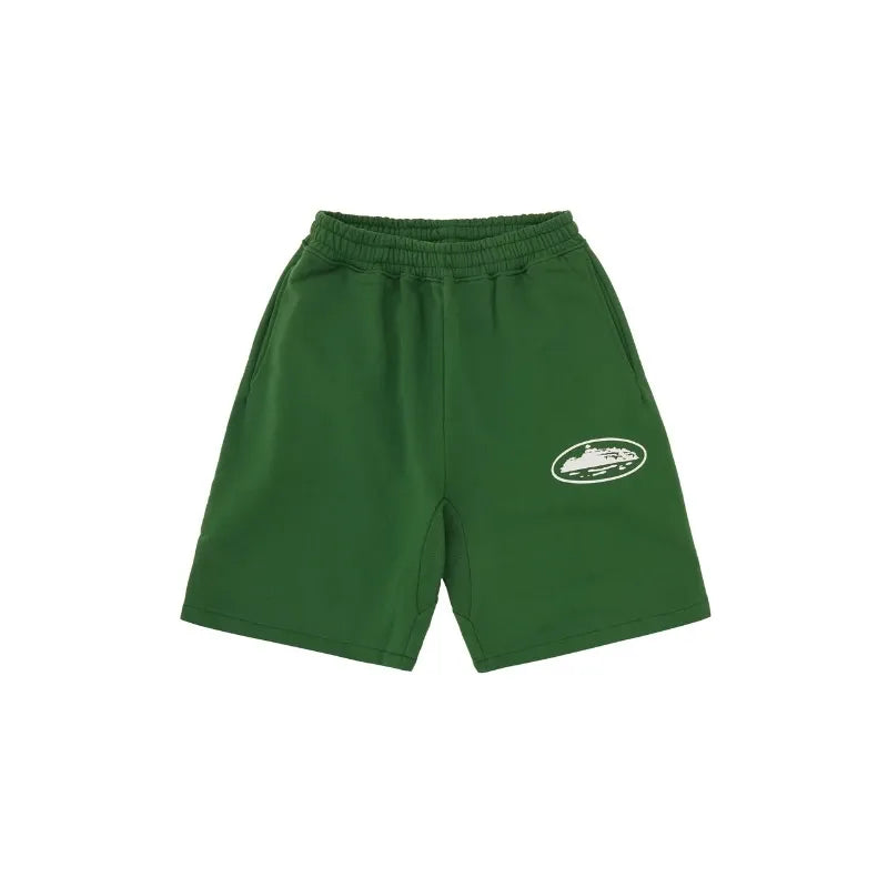 Corteiz Island Puff Print Sweatshort Green
