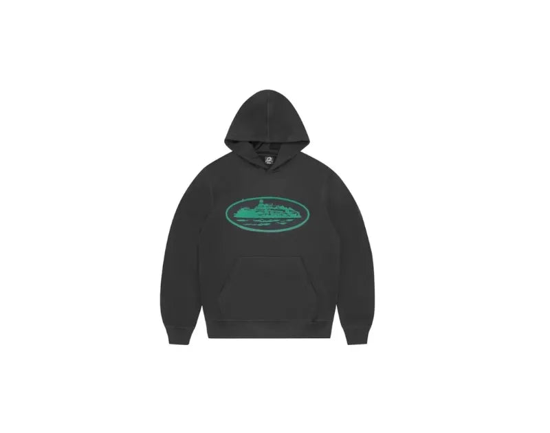 Corteiz Alcatraz Hoodie Black Green
