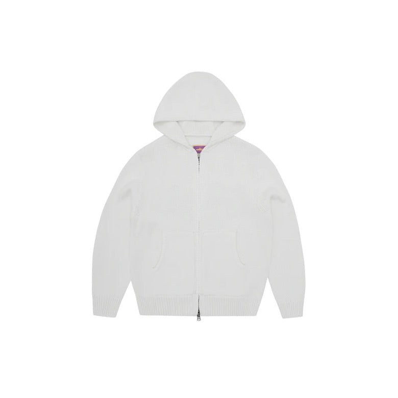 Corteiz Alcatraz Heavy Knit Zip Hoodie Natural - CORT-CAHKZH- NATU