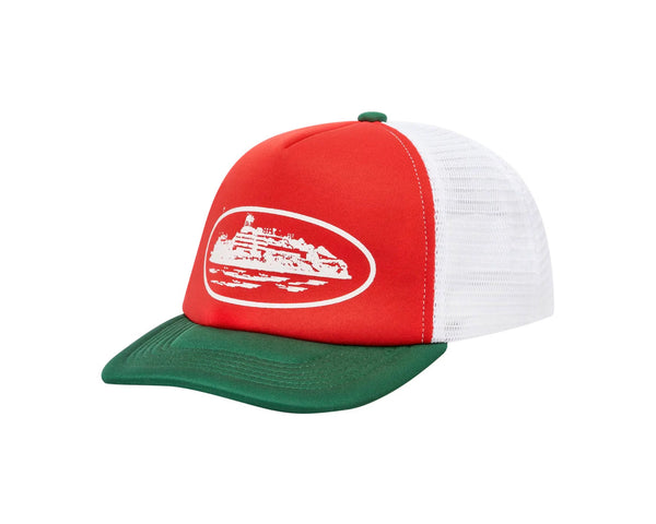 Corteiz Alcatraz Trucker Hat Red Green - 003442303012