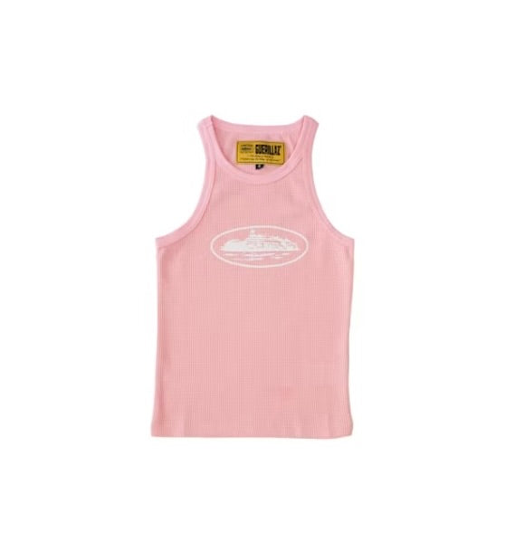 Corteiz Womens Alcatraz Tank Top Pink/White - CRTZ-ALCPP-TOP