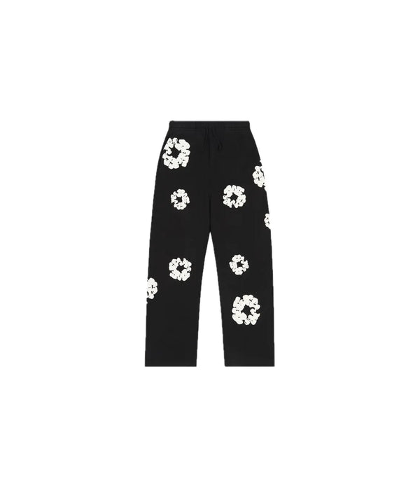 Denim Tears Cotton Wreath Pants Open Hem Black