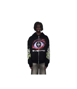 EYEXTC 00015 Zip Up Hoodie Black