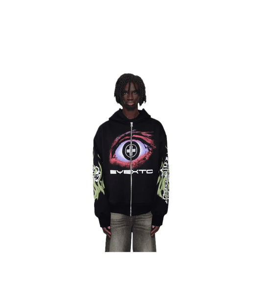 EYEXTC 00015 Zip Up Hoodie Black