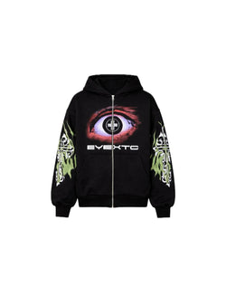 EYEXTC 00015 Zip Up Hoodie Black