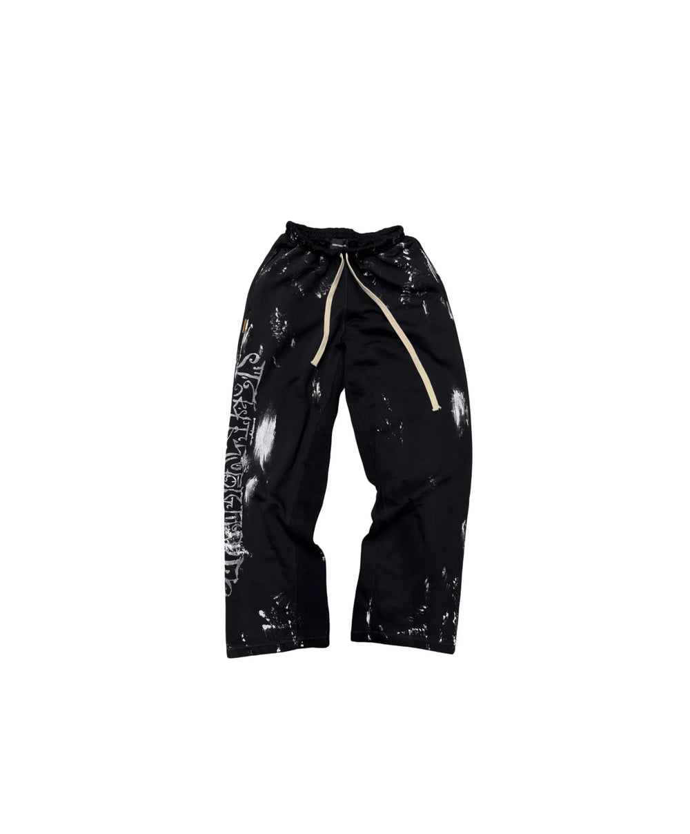 FVCK Flared Arabic Sweatpants Black/White
