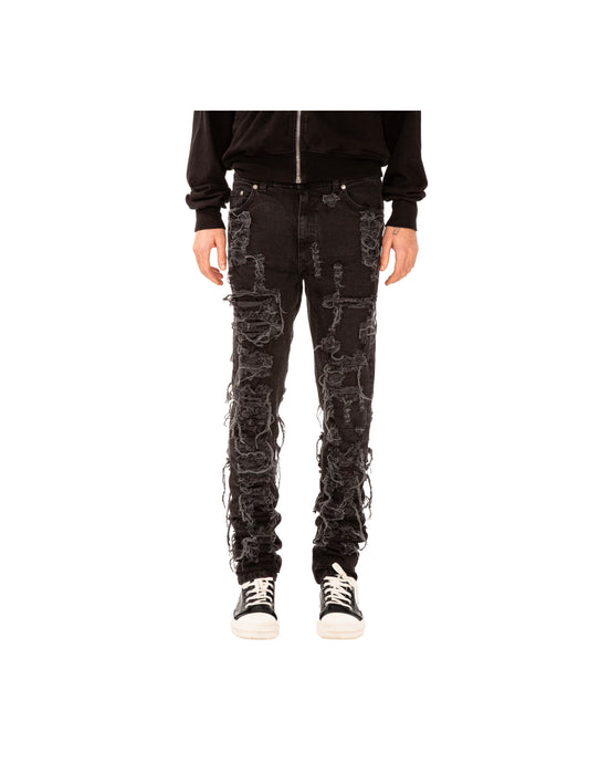 Distressed Denim Black - FVCKTHISBRAND-DD-BLACK