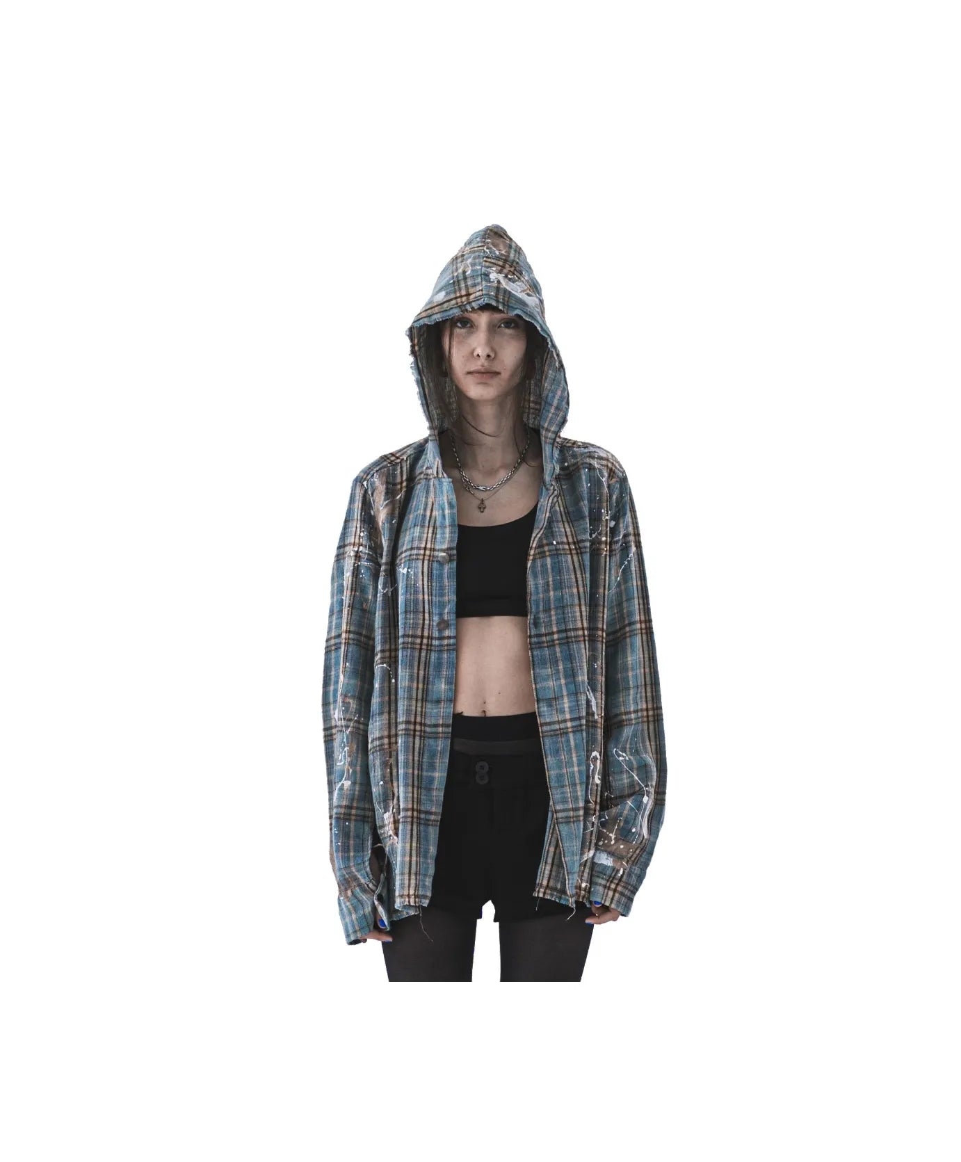FVCK Painted Flanel Shirt Blue