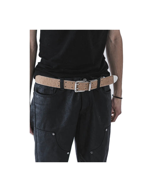 FVCK Leather Beige Belt