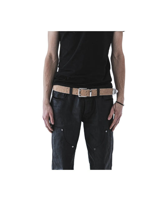 FVCK Leather Beige Belt