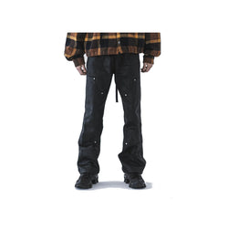 FVCK Studded Waxed Denim Black