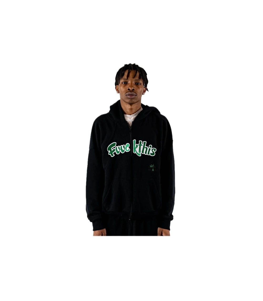 FVCK Cali Zip Hoodie Green - 008767900632