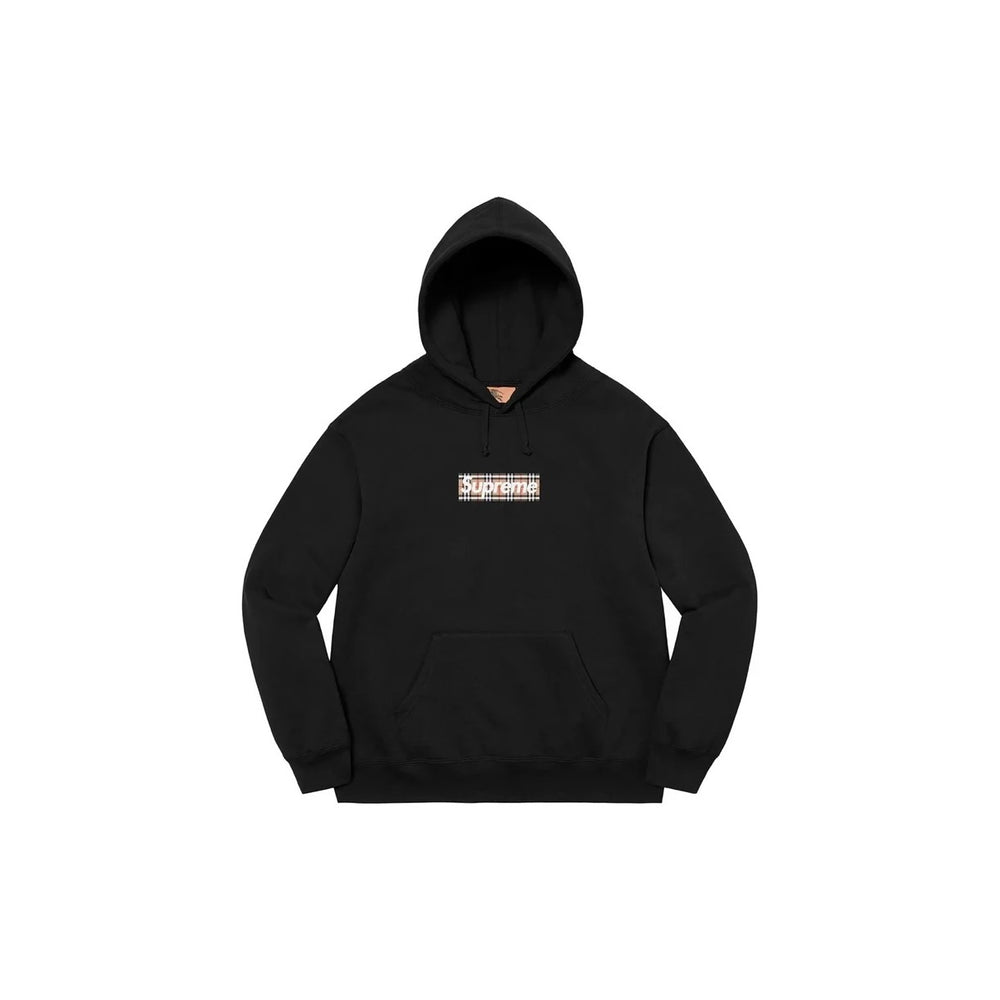 Supreme Burberry Box Logo Hoodie Black - SS22SW45-BLACK