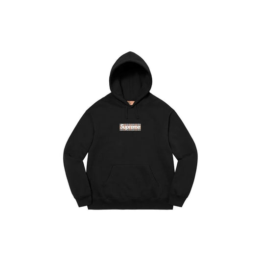 Supreme Burberry Box Logo Hoodie Black - SS22SW45-BLACK