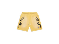 Hellstar Flame Shorts Yellow