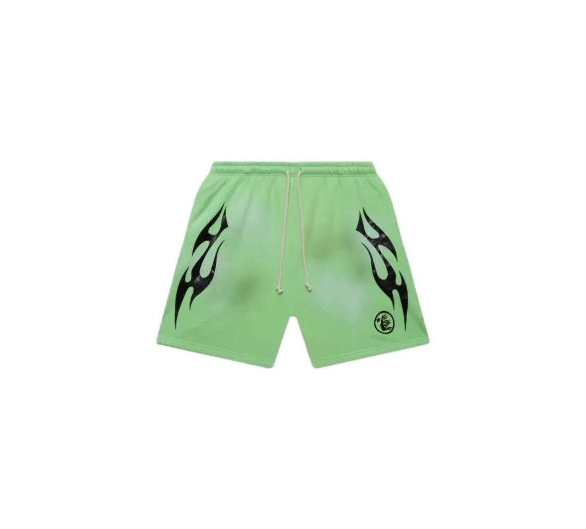 Hellstar Flame Shorts Green